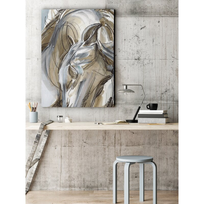 Abstract Horse Art - Elegant Expressionist Oil Painting for Modern Decor
