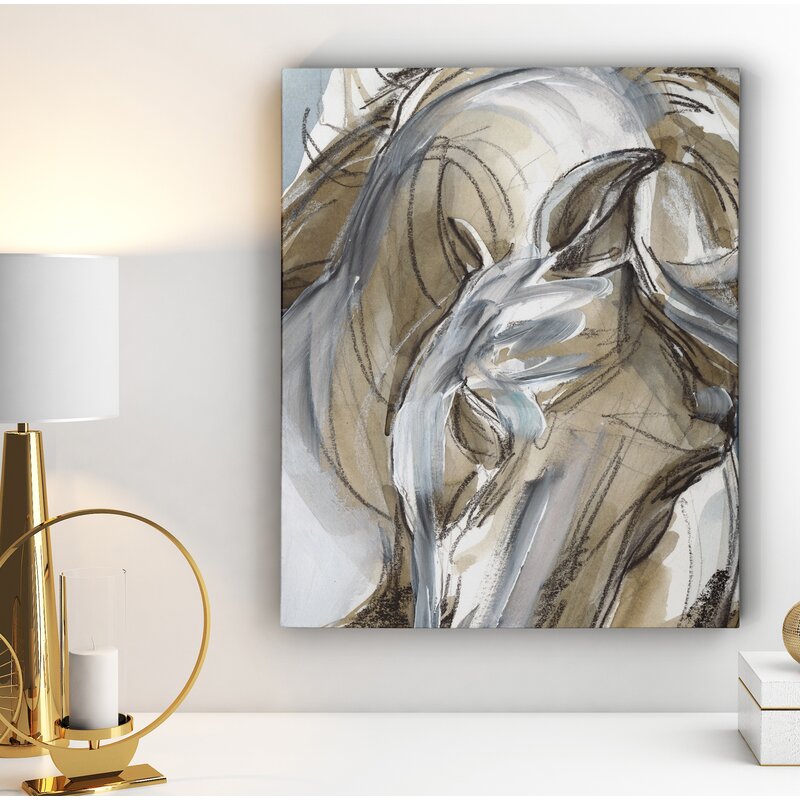 Abstract Horse Art - Elegant Expressionist Oil Painting for Modern Decor
