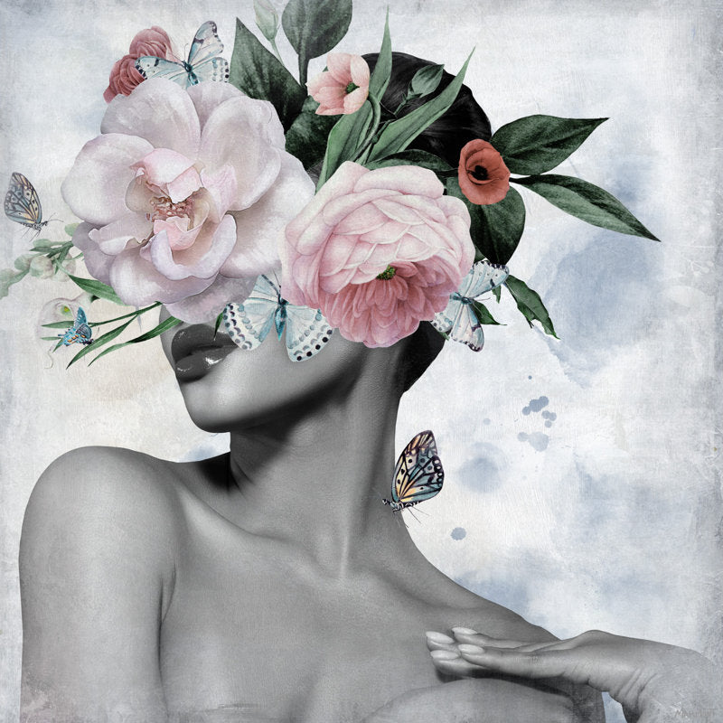 Radiant Floral Elegance: Captivating Oil Painting of Beauty and Nature