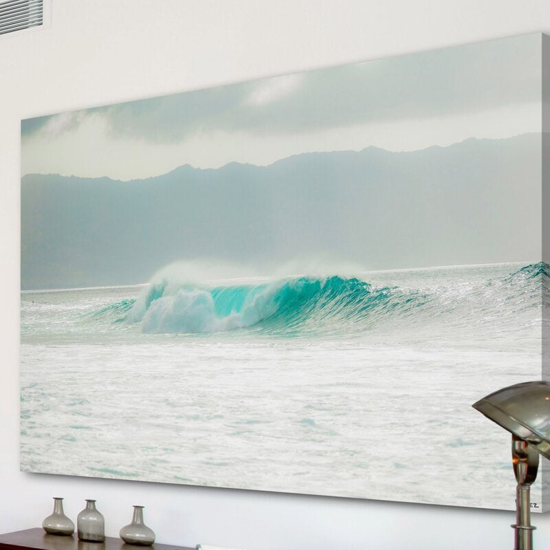 Serene Turquoise Wave Oil Painting
