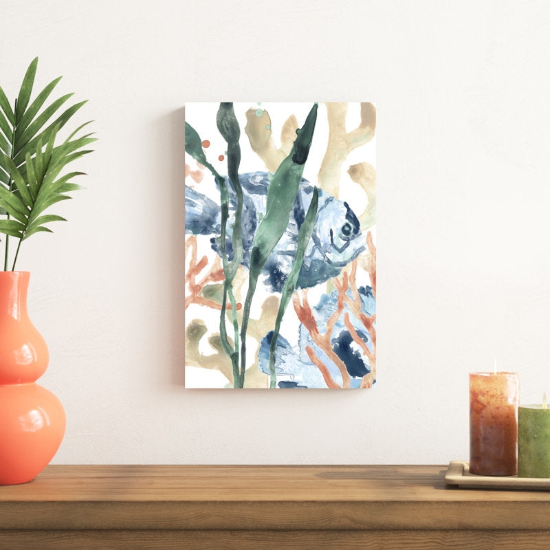 Beautiful Underwater Scene with Fish and Kelp Oil Painting