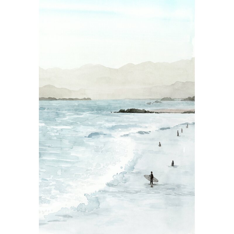 Coastal Serenity: Grace Popp Beach Scene Oil Painting Print