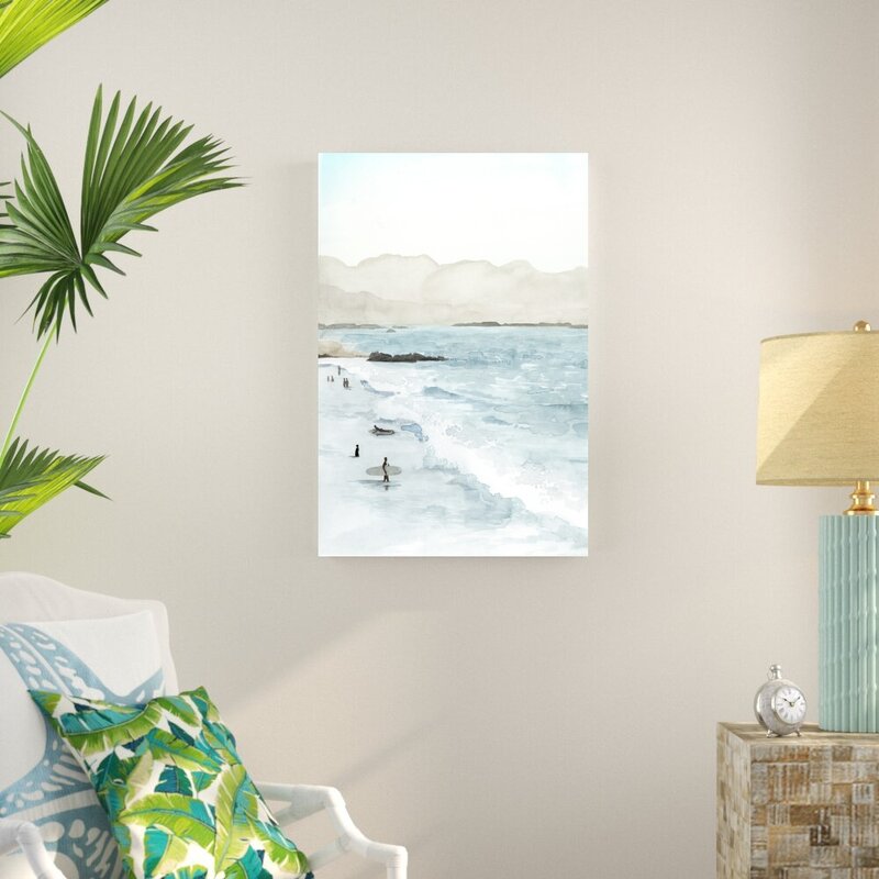Grace Popp Ocean Waves Oil Painting - Serene Surf Art for Coastal Home Decor