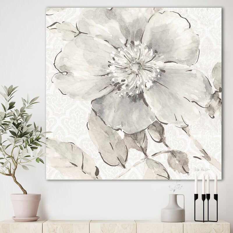 Elegant Grey Peonies Oil Painting for Modern Home Decor