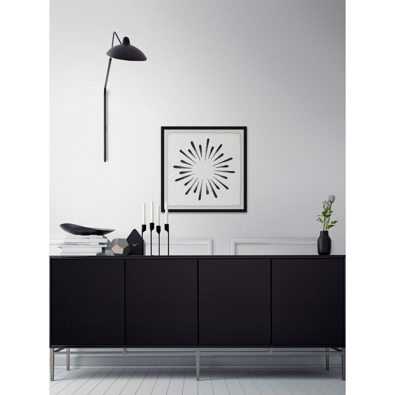 Abstract Ink Splash Art - Modern Black and White Painting for Contemporary Decor