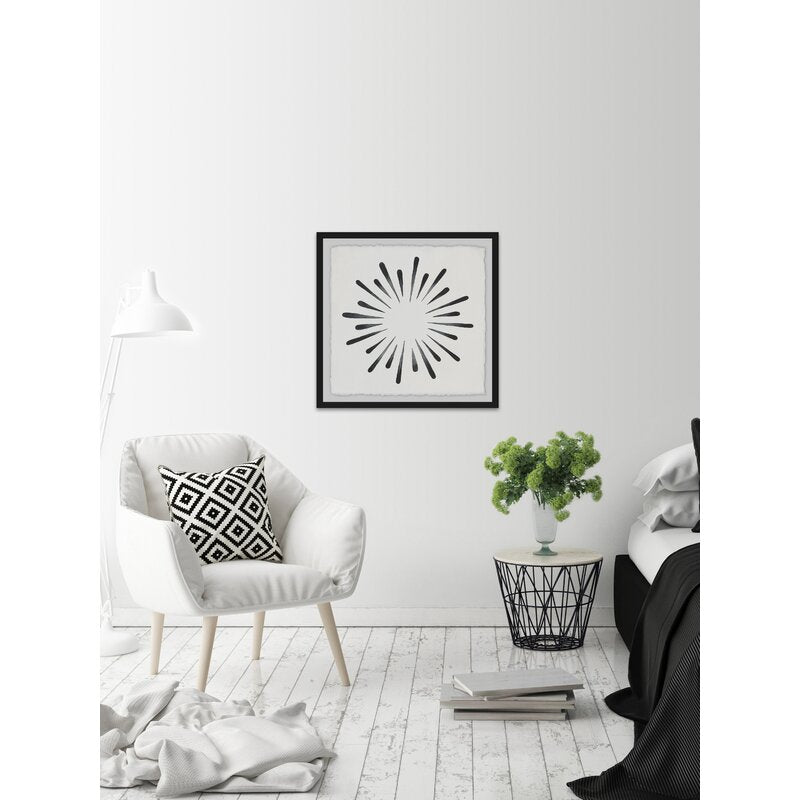 Abstract Ink Splash Art - Modern Black and White Painting for Contemporary Decor