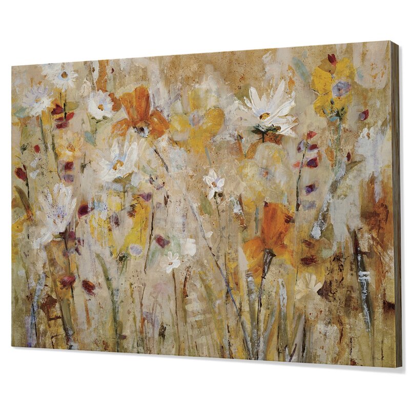 Vibrant Floral Harmony: Bright Oil Painting of Blossoms and Nature