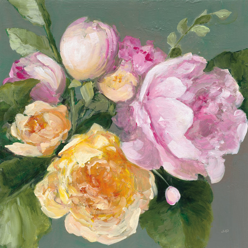 Charming June Floral Bouquet Oil Painting