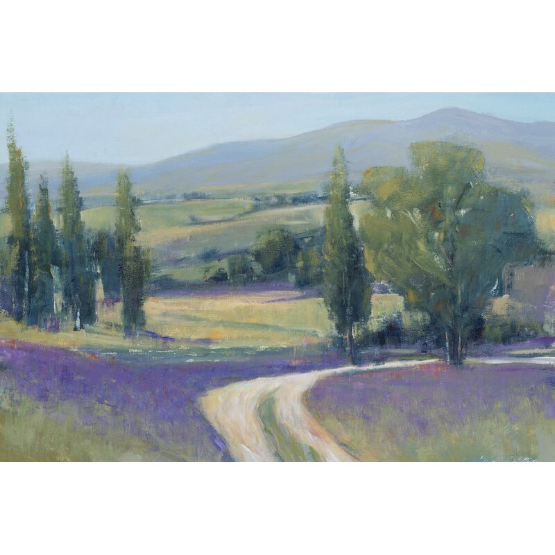 Lavender Meadow Landscape Painting