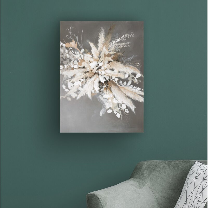 Elegant Neutral Leaves Oil Painting for Modern Home Decor