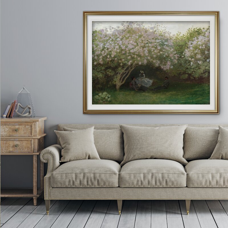 Claude Monet Lilacs Under Gray Skies - Beautiful Floral Oil Painting