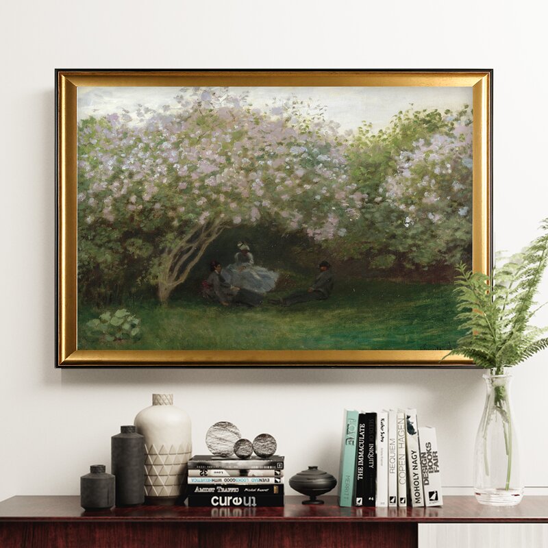 Claude Monet Lilacs Under Gray Skies - Beautiful Floral Oil Painting
