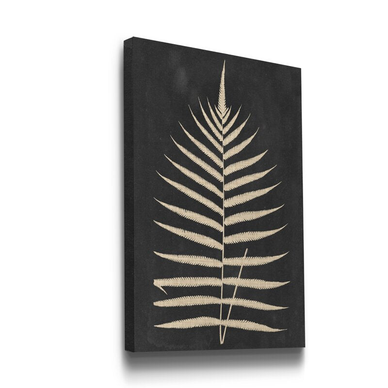 Elegant White Fern Oil Painting for Modern Home Décor and Nature Lovers