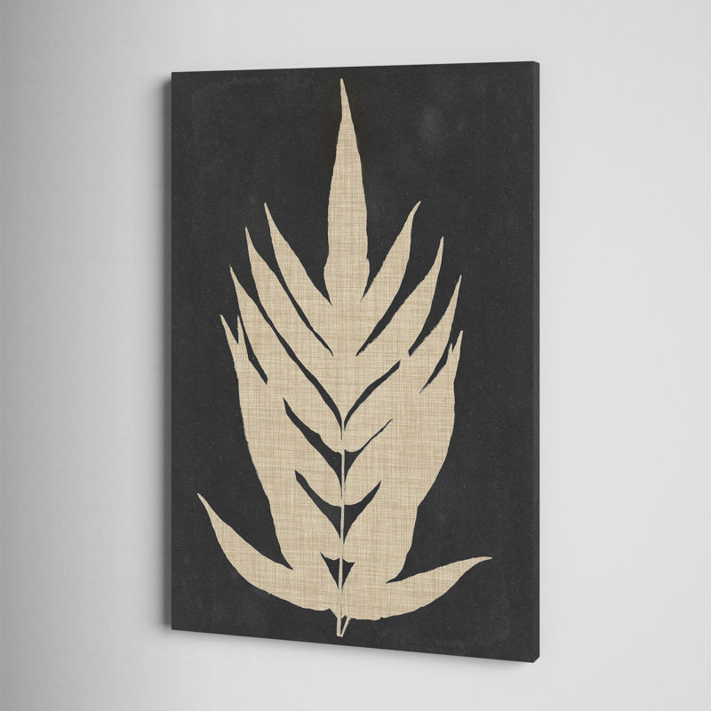Elegant Linen Fern Oil Painting for Modern Home Decor and Art Collection