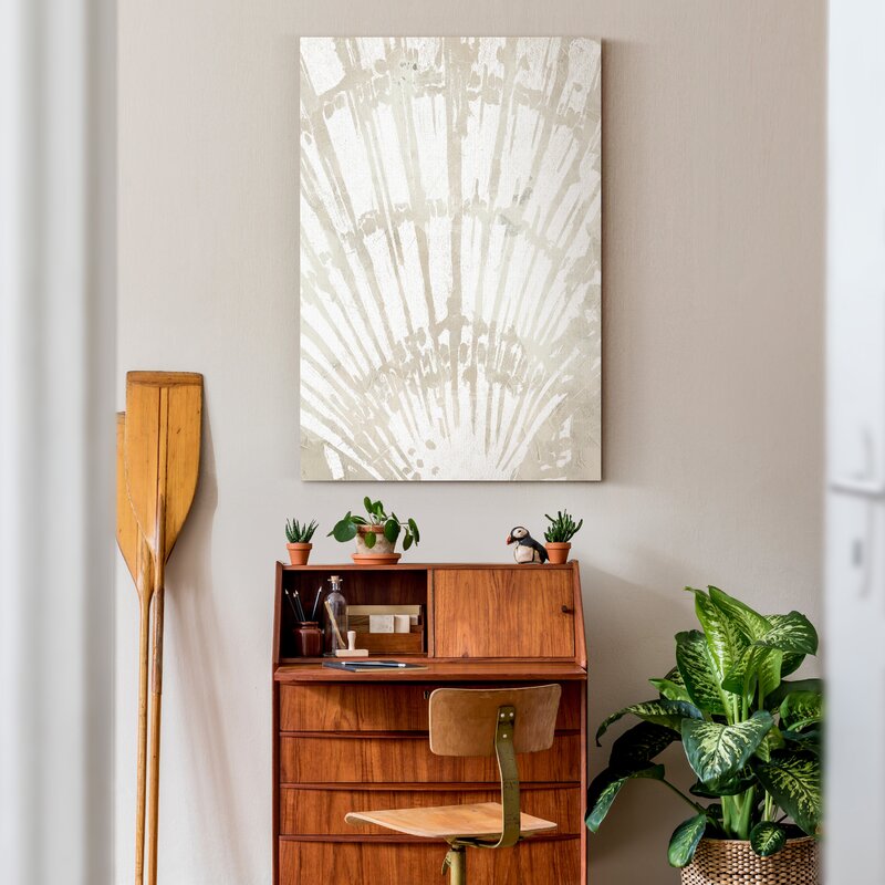 Tropical Linen Art Print - Elegant Wall Decor for Beach-Inspired Interiors