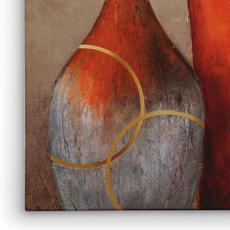 Elegant Oil Painting of Colorful Vases - Modern Home Decor Art