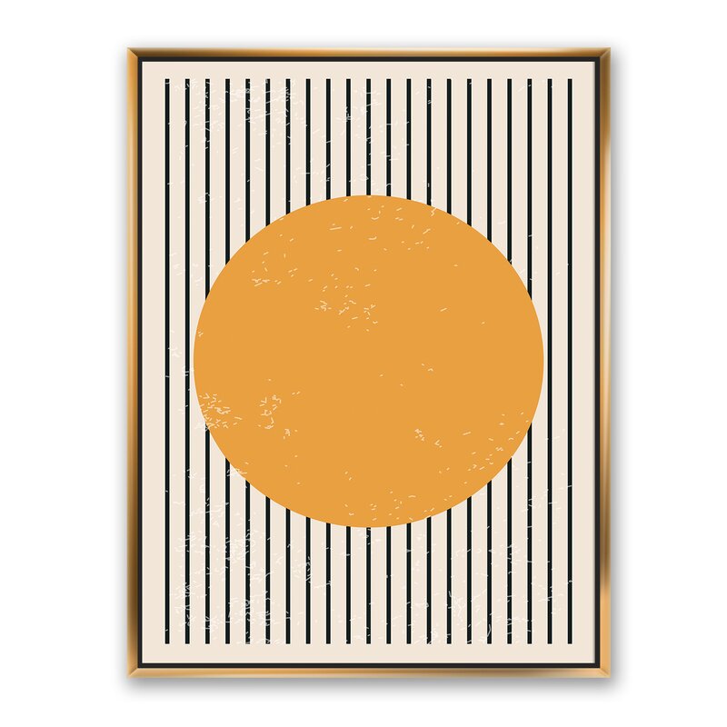 Modern Minimalist Oil Painting with Geometric Shapes and Stripes