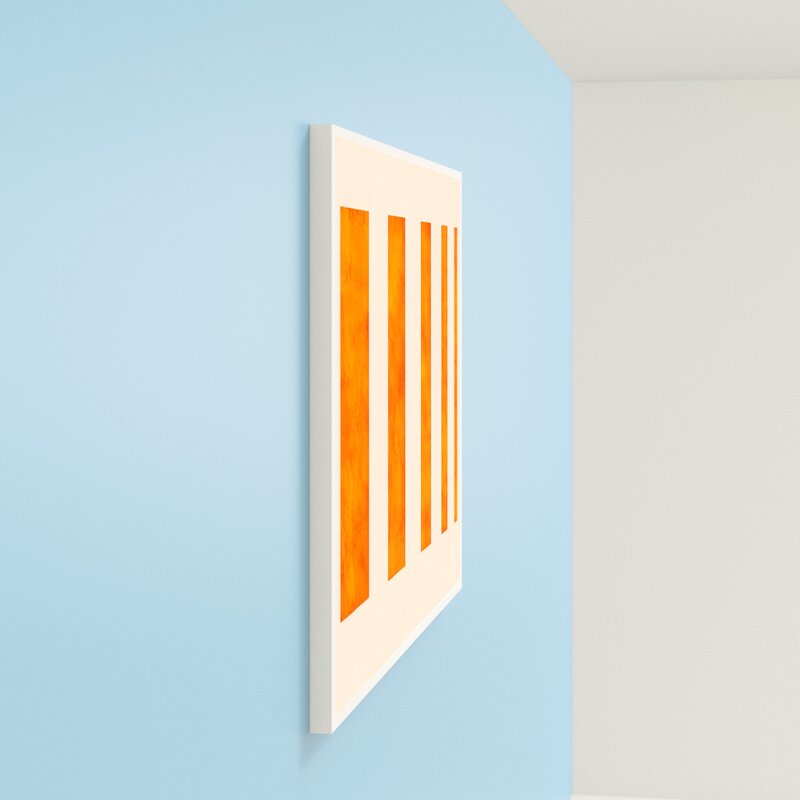 Vibrant Orange Modern Art Painting for Contemporary Home Decor