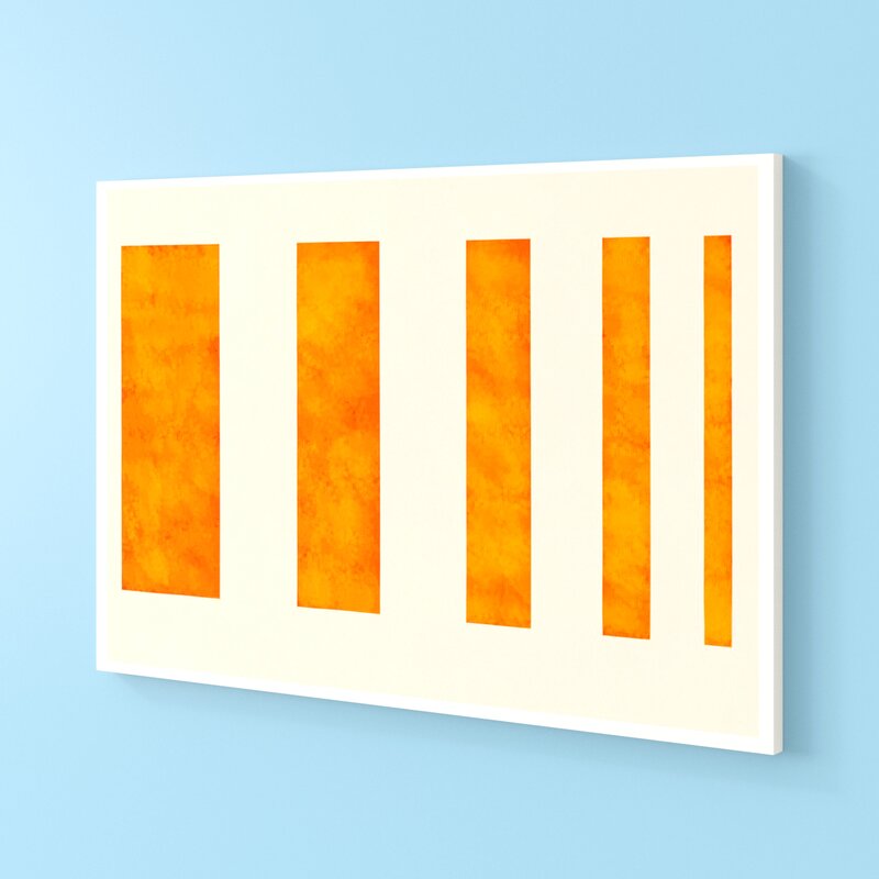 Vibrant Orange Modern Art Painting for Contemporary Home Decor