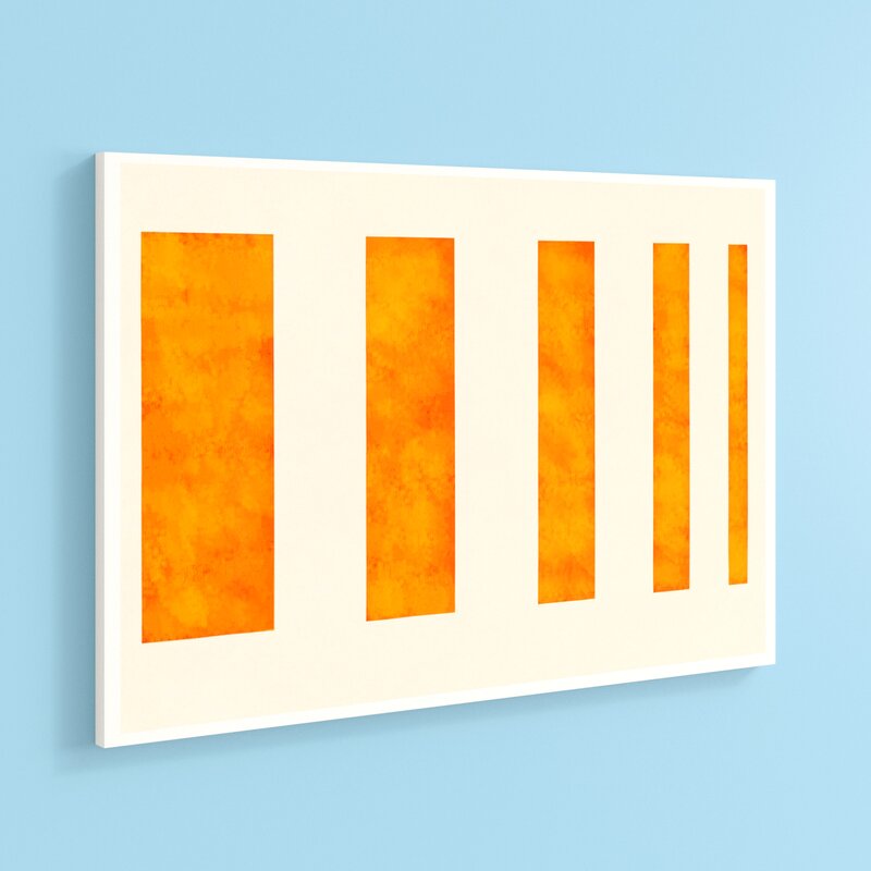 Vibrant Orange Modern Art Painting for Contemporary Home Decor