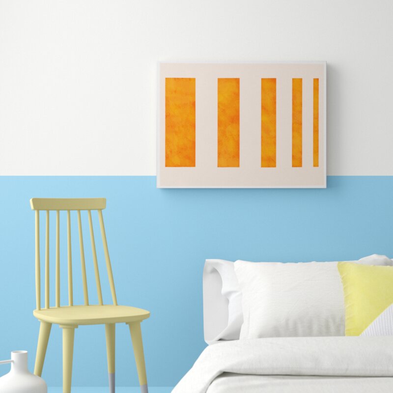 Vibrant Orange Modern Art Painting for Contemporary Home Decor