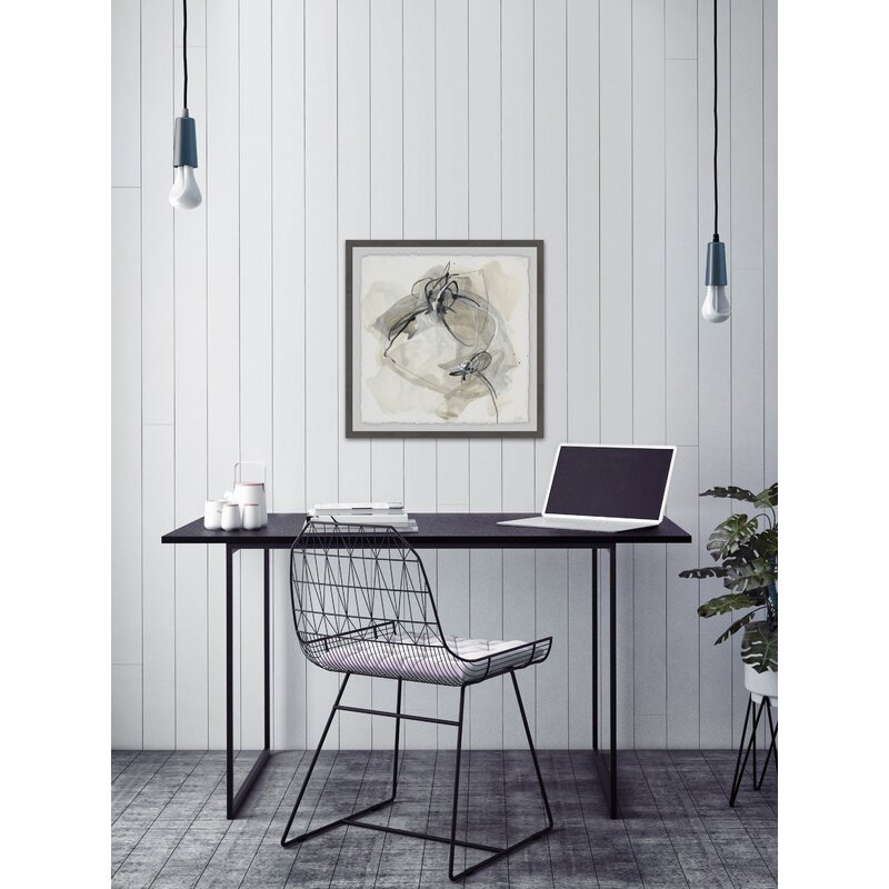 Elegant Monochrome Abstract Oil Painting for Modern Home Decor