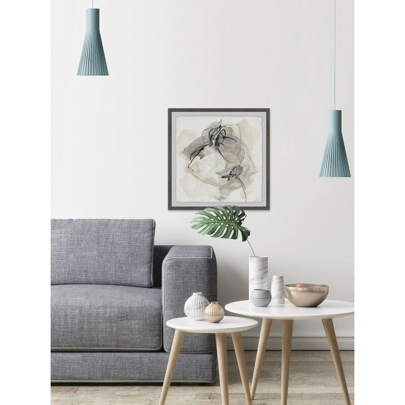 Elegant Monochrome Abstract Oil Painting for Modern Home Decor