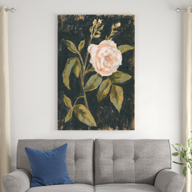 Elegant Floral Oil Painting - Moody Blooms