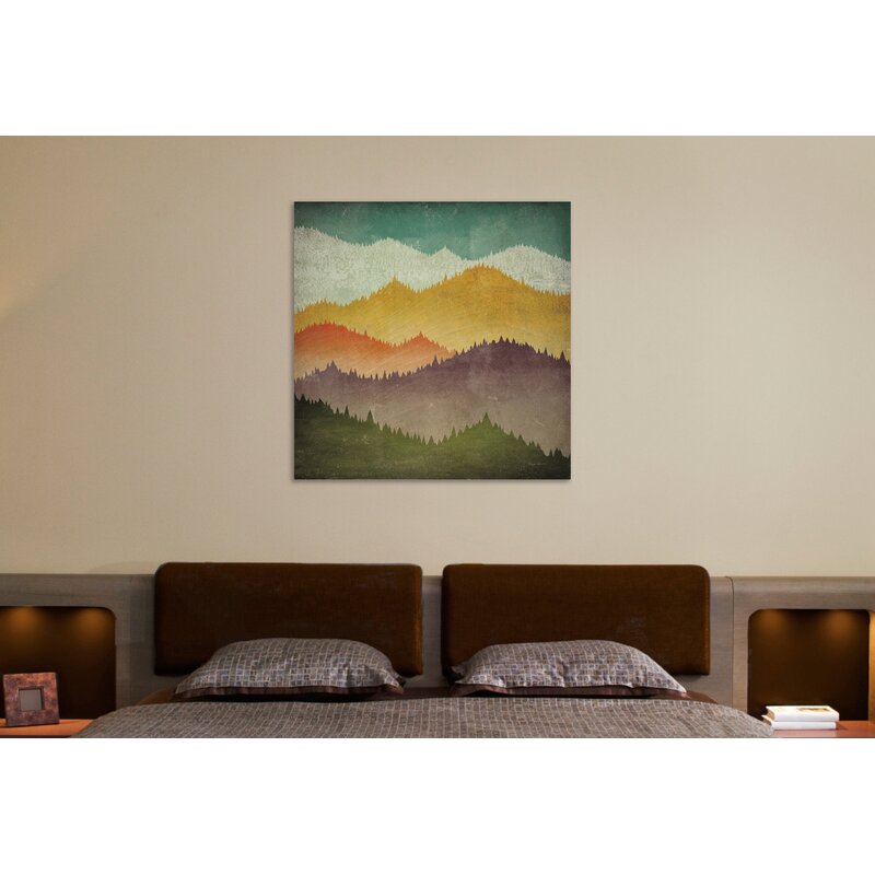 Serene Mountain Landscape Oil Painting for Modern Home Decor