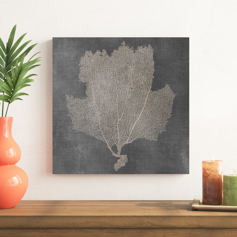 Elegant Sea Fan Oil Painting for Coastal Home Decor