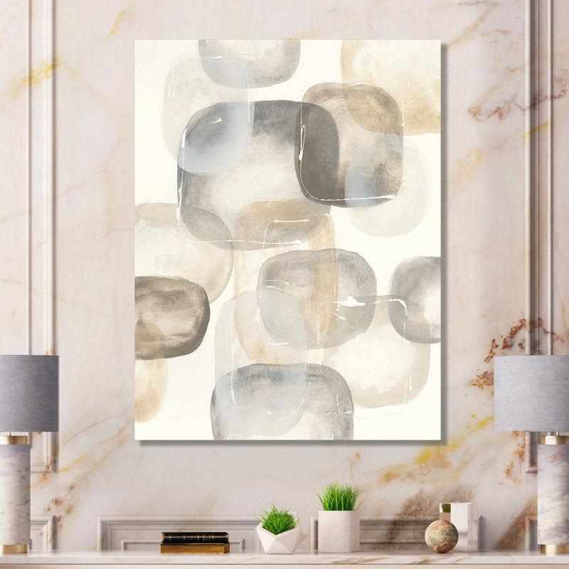 Abstract Grey Stones Art Print – Modern Wall Decor for Contemporary Spaces