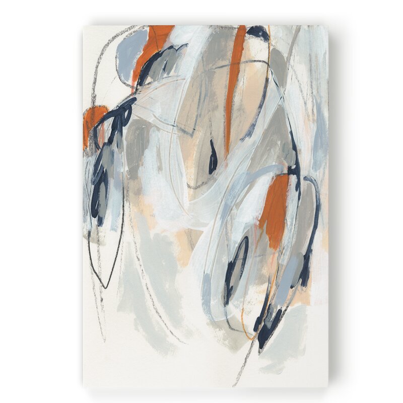 Abstract Fluidity in Oil: Modern Art with Soft Pastels and Dynamic Lines