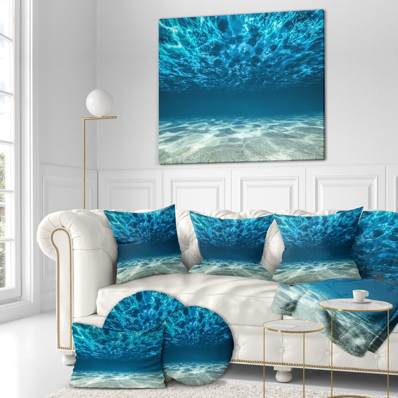 Tranquil Underwater Scene with Crystal Clear Waves and Soft Sandy Bottom