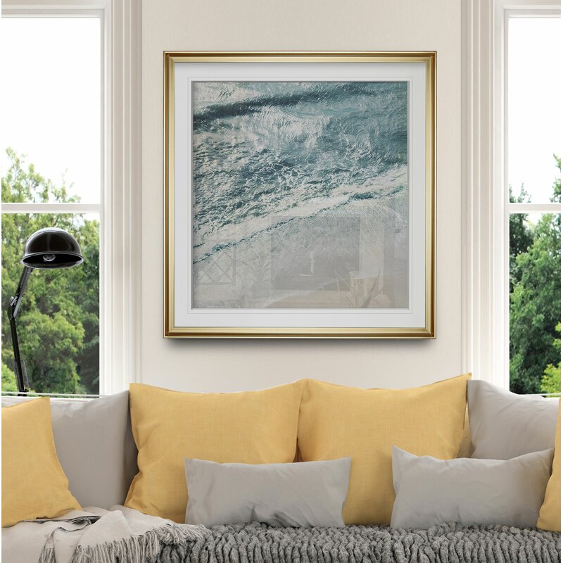 Serene Coastal Waves: Captivating Oil Painting of Ocean Tranquility
