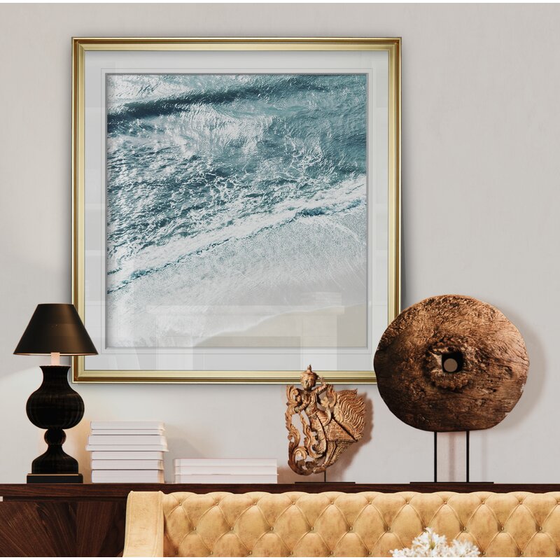 Serene Coastal Waves: Captivating Oil Painting of Ocean Tranquility