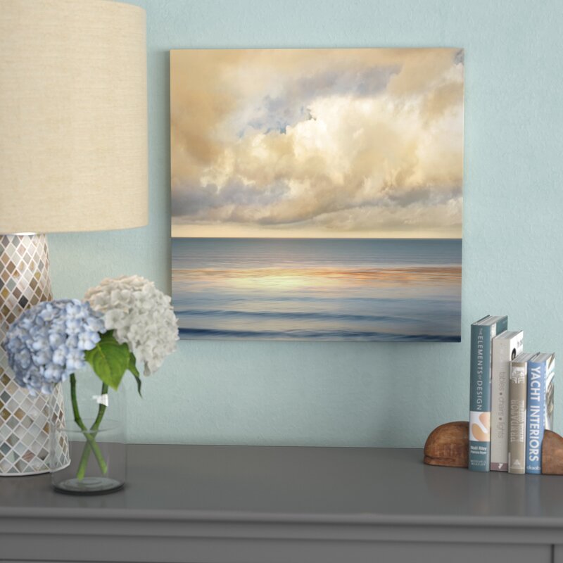 Tranquil Ocean Sunrise Oil Painting for Bright Coastal Home Décor