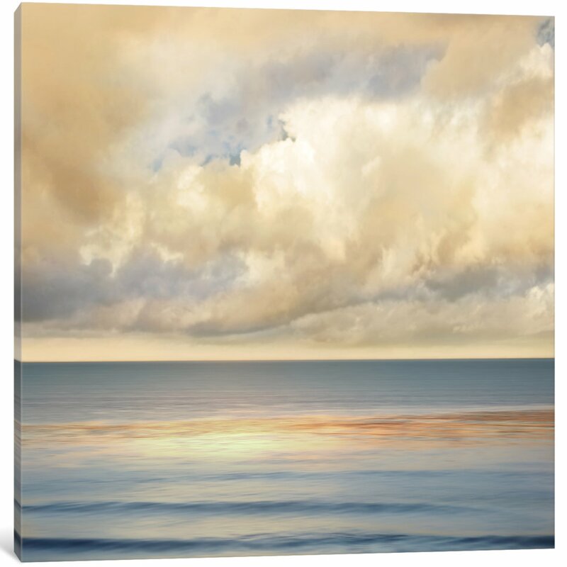 Tranquil Ocean Sunrise Oil Painting for Bright Coastal Home Décor