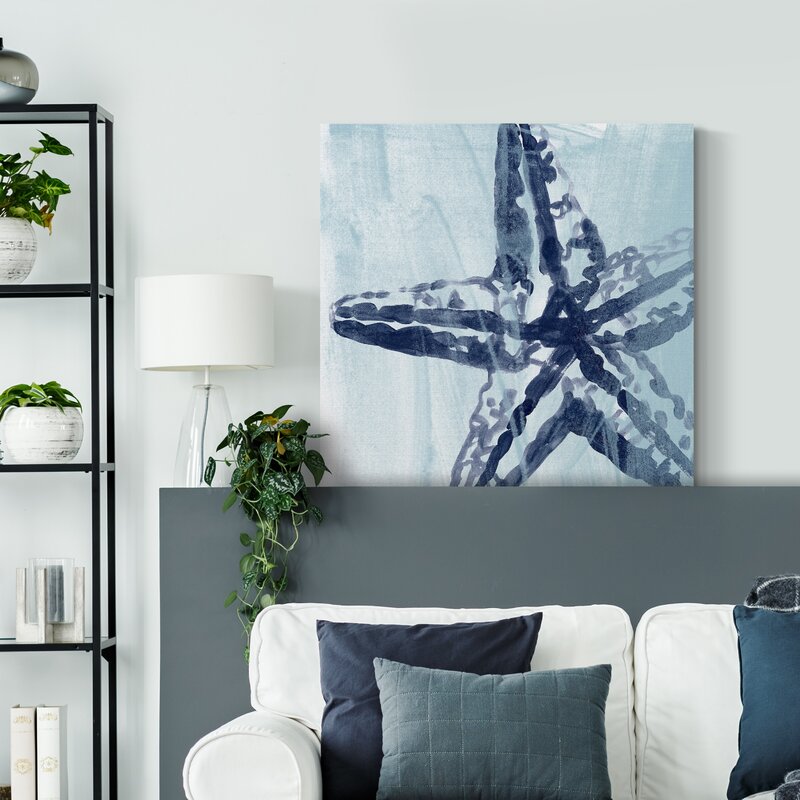 Abstract Starfish Oil Painting for Coastal Home Décor