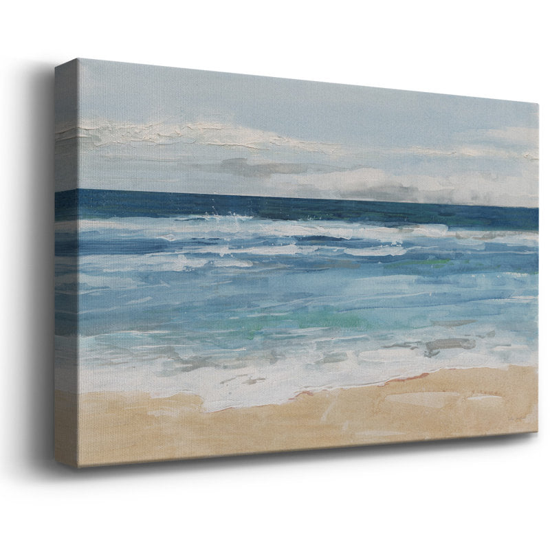 Serene Ocean Waves Oil Painting for Coastal Home Decor