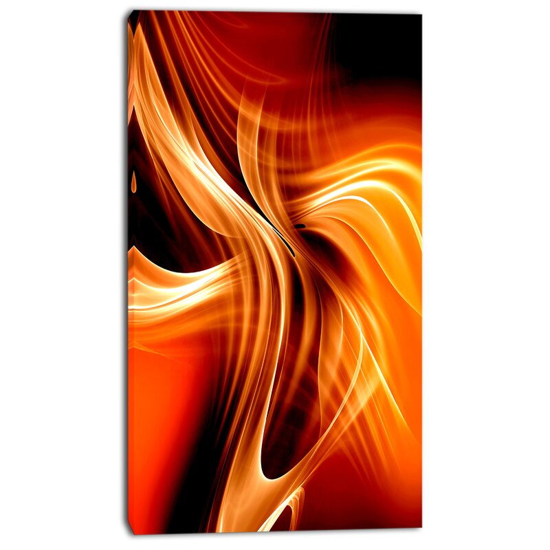 Vibrant Orange Abstract Fractal Art for Modern Home Decor