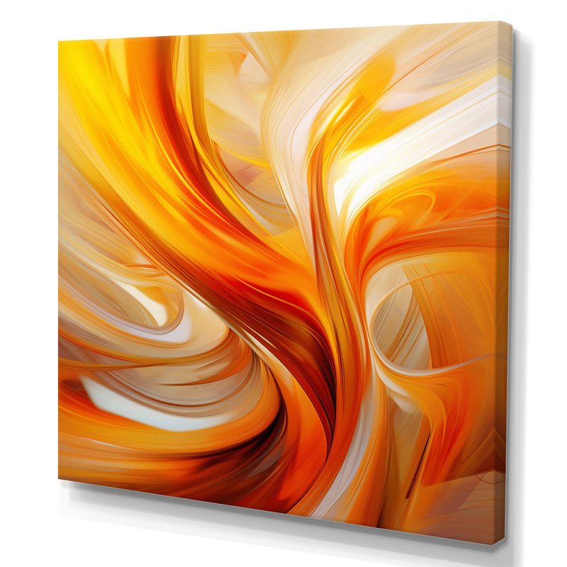 Vibrant Orange Abstract Fractal Art for Modern Home Decor