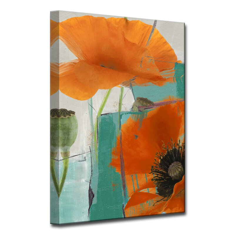 Vibrant Orange Poppies Oil Painting for Floral Home Decor