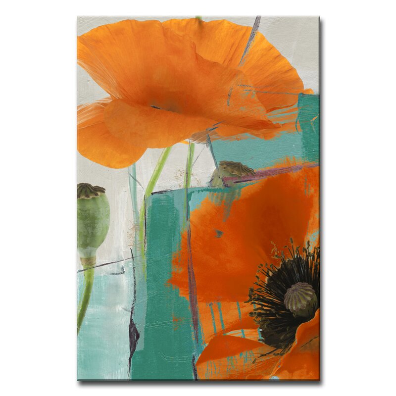 Vibrant Orange Poppies Oil Painting for Floral Home Decor