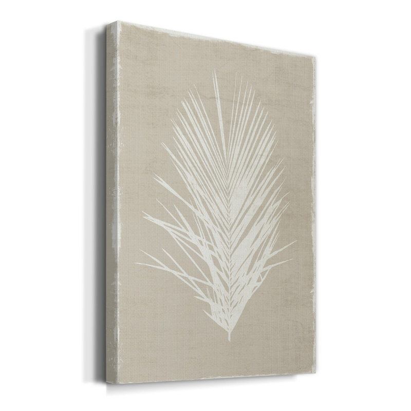 Serene Palm Leaf Oasis Oil Painting for Coastal Home Decor