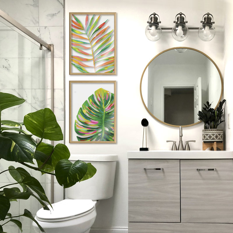 Vibrant Tropical Leaf Oil Painting for Modern Home Decor