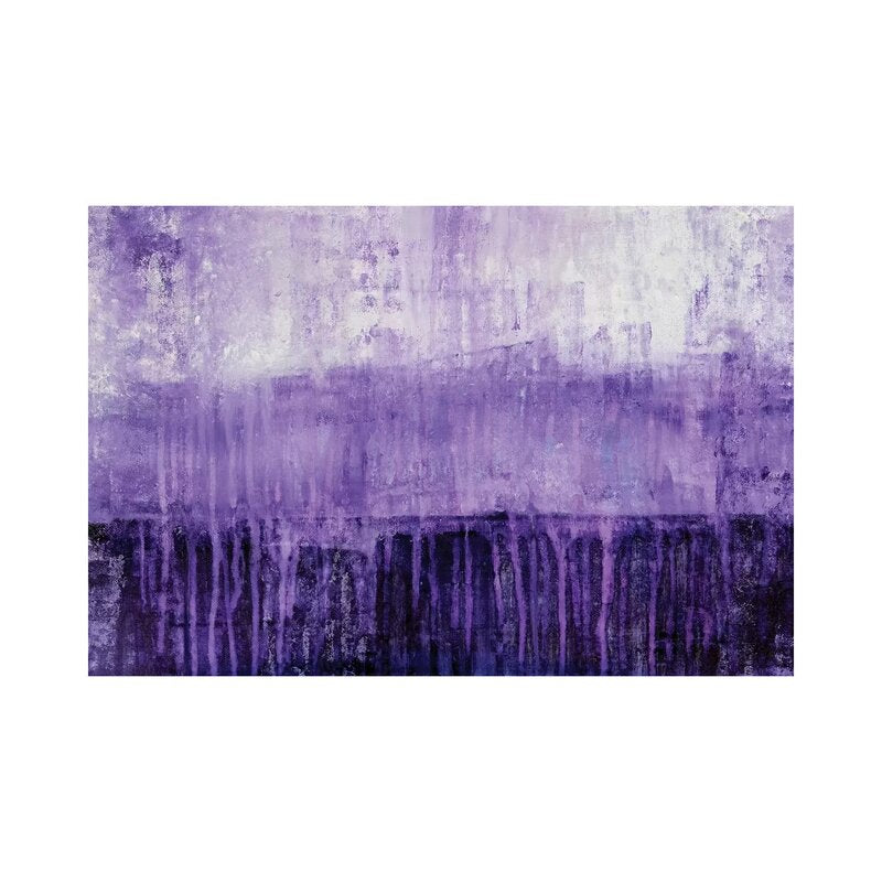 Stunning Purple Abstract Oil Painting for Modern Home Decor