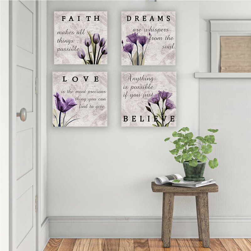 Stunning Purple Tulip Wall Art Set for Elegant Bathroom Decor