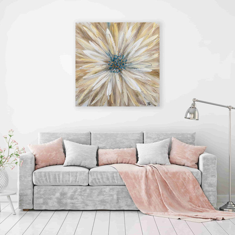 Blossoming Beauty: Elegant Floral Oil Painting for Home Decor