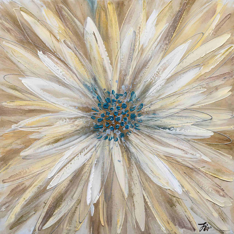 Blossoming Beauty: Elegant Floral Oil Painting for Home Decor