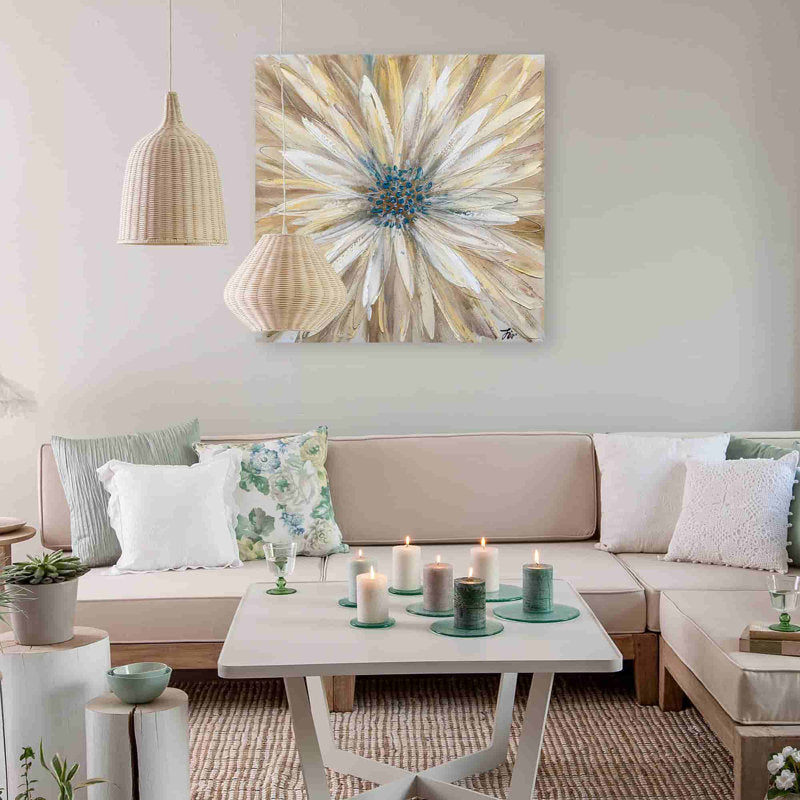 Blossoming Beauty: Elegant Floral Oil Painting for Home Decor